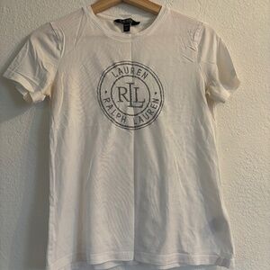Ralph Lauren metalic embroidery tshirt